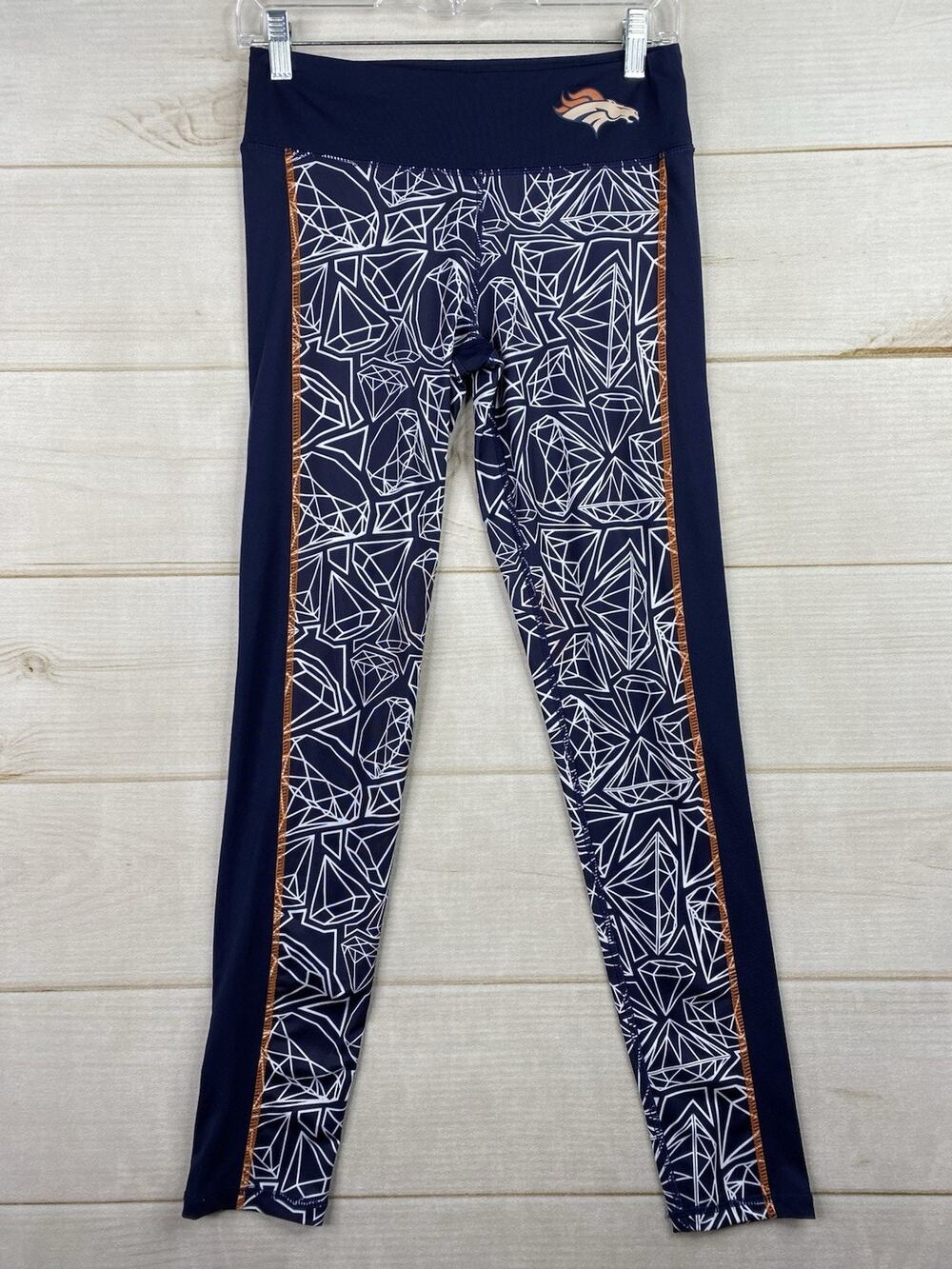Nfl Team Apparel Denver Broncos Leggings Football Youth Girls XL 16 Graphic